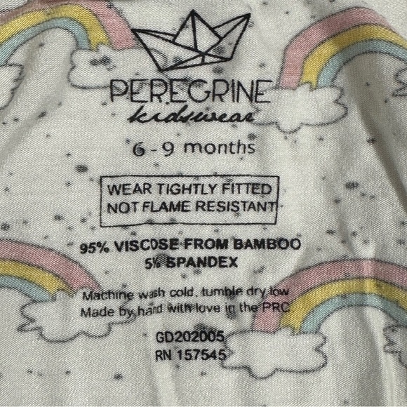Peregrine baby sleeper, 6-9 mo., NEW WITH TAGS, bamboo, soft, infant, cozy - Picture 3 of 10